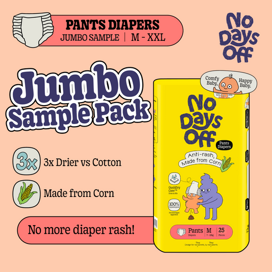 Jumbo Sample Pack Anti-Rash Diaper Pants for Day 🌽☀️