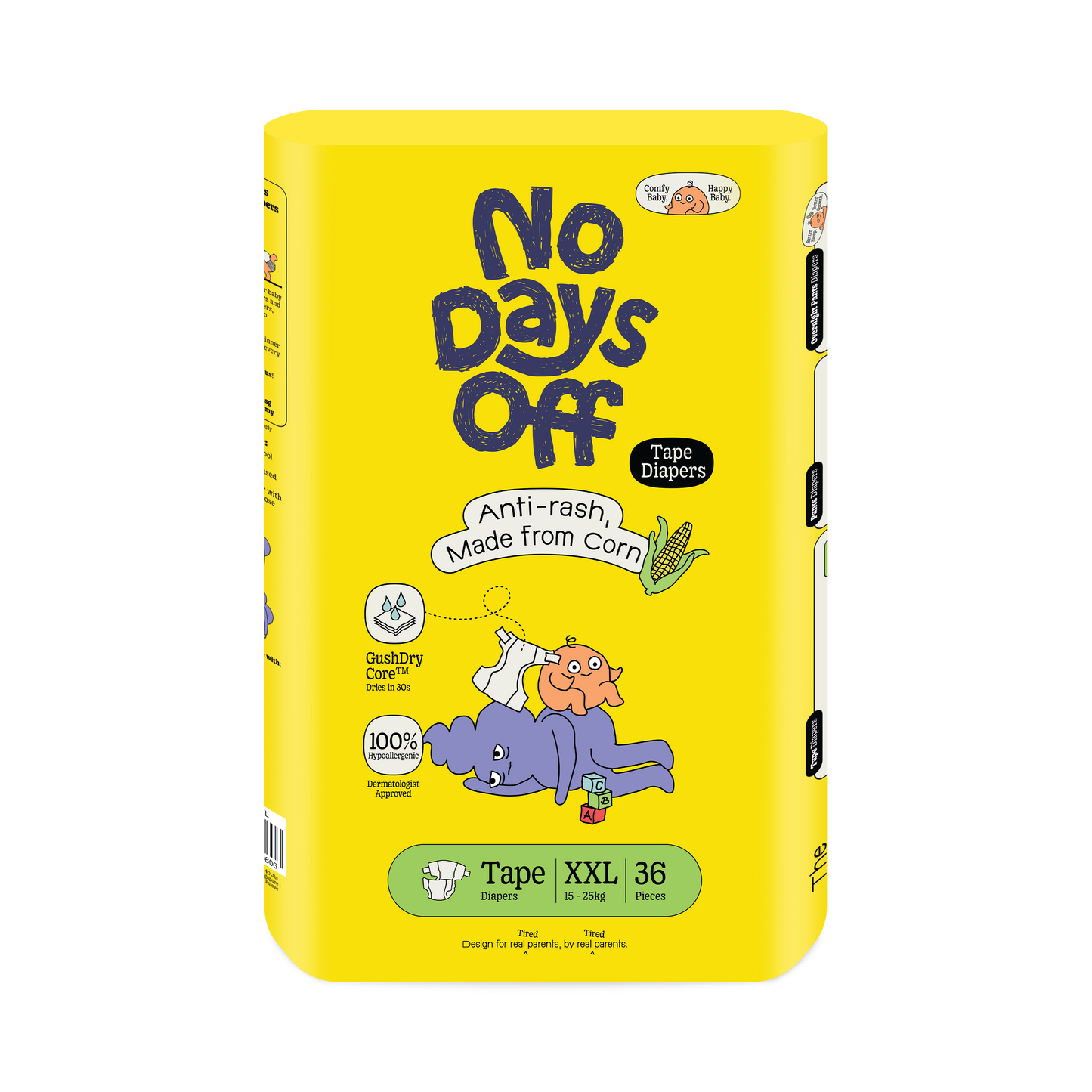 [Carton of 4] Anti-Rash Tape Diapers 🌽