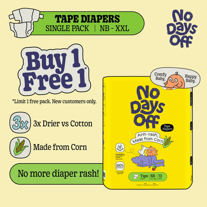 Anti-Rash Tape Diapers 🌽