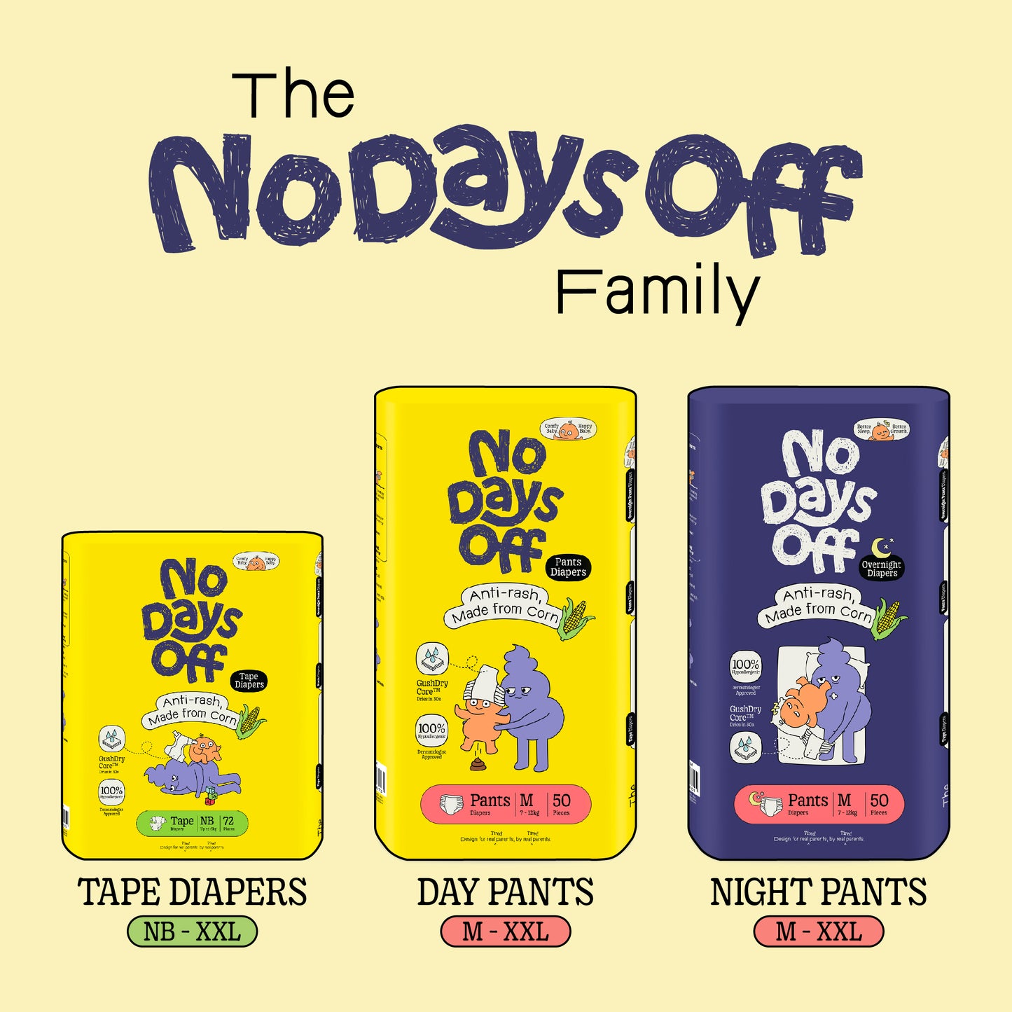 Anti-Rash Tape Diapers 🌽
